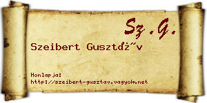 Szeibert Gusztáv névjegykártya