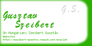 gusztav szeibert business card