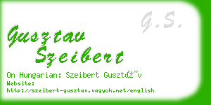 gusztav szeibert business card